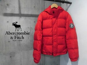 Abrecrombie&Fitch アバクロンビー＆フィッチ/A&F アバクロ KEMPSHALL JACKET フード付き ダウンジャケット L/ダウンフーディ/メンズ/赤