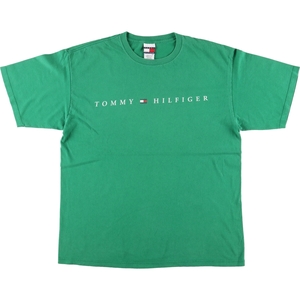 古着 90年代 トミーヒルフィガー TOMMY HILFIGER 半袖 ロゴTシャツ USA製 メンズL ヴィンテージ /eaa461063