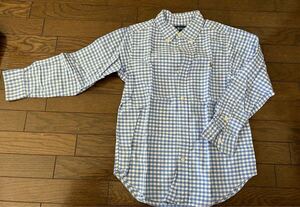 ★Ralph Lauren POLO GINGHAM CHECK SHIRT ギンガムチェック シャツ BULE ブルー 青★KIDS CHILD 7歳児 幼児 子供用★