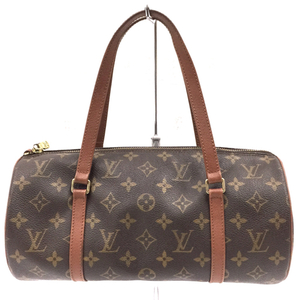 1円 ルイヴィトン M51385 パピヨン30 モノグラム ハンドバッグ レディース ブラウン系 ブランド小物 LOUIS VUITTON