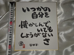 送料185円・棚7■ 坂崎幸之助　書写真展の書 メッセージ色紙「いつかの自分を懐かしんでいてもしょうがないさ」　THE ALFEE アルフィー