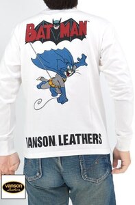 vanson×TOM＆JERRY WARNER BROS.100周年記念モデル 天竺ロングTシャツ◆vanson ホワイトXLサイズ TJV-2503 バンソン トムとジェリー