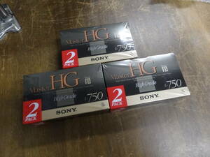 2pack x3個 セット SONY ソニー β ベータ ビデオ テープ Master HG L-750