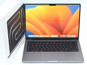 1円～最短発送 人気！美品 保証残 MacBook Pro (14-inch, M3, Nov 2023) MTL73J/A 8C/10C メモリ:8GB SSD:512GB 付属品未使用 KWPL