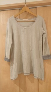 maison plage Tシャツ カットソー チュニック ボーダ―袖 グレー M