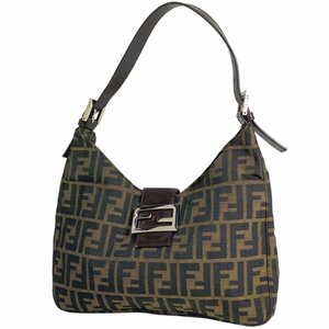 フェンディ FENDI ズッカ柄 ショルダーバッグ ワンショルダー ハンドバッグ キャンバス ブラウン 26569 レディース 【中古】