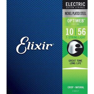 【エレキギター弦】Elixir 7-STRING エレキ ギター弦 19057 OPTIWEB LIGHT 10-56 ７弦 正規品