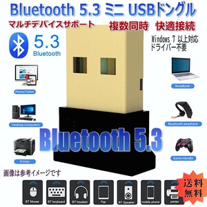 「送料無料」Bluetooth 5.3 ミニUSBドングル ワイヤレスアダプター,複数接続,キーボード,イヤホン,オーディオレシーバー,20m長距離伝送 nml