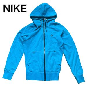 【1円～】NIKE ナイキ ジップパーカー パーカー ターコイズブルー エメラルドグリーン M