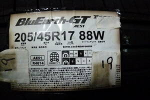 【☆　　　】格安 ヨコハマタイヤ　　Bluearth-GT AE51　205/45R17　2019年製造　 1本のみ