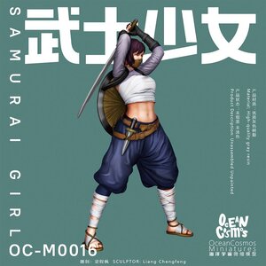 【送料無料】 サムライ少女 侍 武士 ガール H57mm ミニチュア フィギュア プラモデル ガレージキット 未塗装 未組立