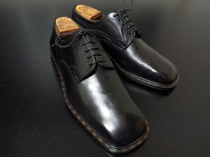 極美品 使用回数少 ヴィトン 5.5 LOUIS VUITTON ♯ST1001 スクエアトゥ ダミエ ドレスシューズ 黒 8682