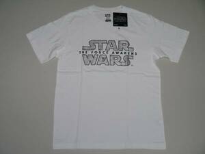 Mサイズ スターウォーズ 白 銀ロゴ Tシャツ ユニクロ × STAR WARS