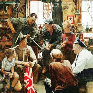 MAS71366●1000ピース ジグソーパズル 米国輸入●兵士 帰郷マリン Homecoming Marine Norman Rockwell