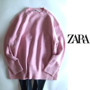 ザラZARA　オーバーサイズセーター　ピンク　S