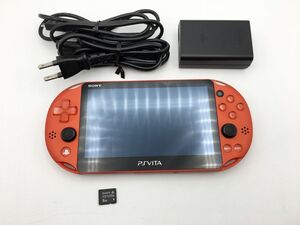 #7550 中古 Sony PlayStation Vita (PCH-2000) メタリックレッド 簡易動作確認済