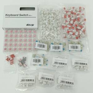 6k6304b2k 未使用品 大量 遊舎工房 Keyboard Switch キーボードスイッチ 35個入り ピンク/ブルー/レッド