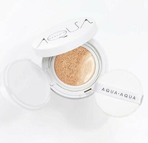 [新品]AQUAAQUAアクアアクア　オーガニッククッションコンパクト　スペシャルセットファンデーション ナチュラルベージュ　SPF35 PA+++　9g