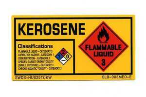 １枚　KEROSENE FLAMMABLE LIQUIDステッカー