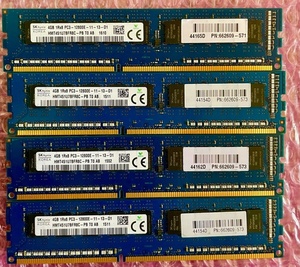 W160☆ SKhynix DDR3 PC3-12800E-11-13-D1 4GB×4 計16GB デスクトップ用メモリ Memory メモリー 動作確認済み 