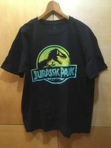 古着 ユニバーサルスタジオ ジュラシックパーク 恐竜 Tシャツ メンズ XL 黒