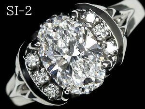 IOU13195SS【1円～】新品【RK宝石】《Diamond》SI-2 Eカラー 極上ダイヤモンド 特大1.08ct!! 極上脇石ダイヤモンド Pt900 超高級リング