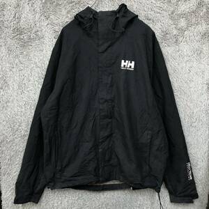 HELLY HANSEN ヘリーハンセン ナイロンジャケット マウンテンパーカー アウトドア サイズL ブラック 黒 メンズ トップス 最落なし (D6)