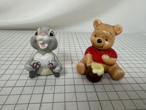 とんすけ プー くまのプーさん 当時物 陶器製 キャラクター ディズニー バンビ I-98