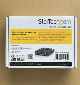 未使用★startech.com 2ドライブ 2.5イン トレイレス Hot Swap 2.5in SATA Mobile Rack★HSB220SAT25B★ZA25