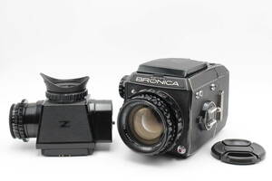 美品☆ゼンザブロニカ Zenza Bronica EC zenzanon 100mm f2.8 レンズ ウエストレベル CDSファインダー付 中判フィルムカメラ##10740-741