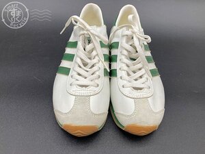 AK0608148　＃ adidas country アディダス カントリー ヴィンテージ ローカットスニーカー 5 1/2 ホワイト×グリーン レディース 中古品