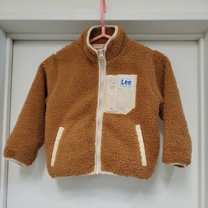 Lee　ボアジャケット　キッズ　ジャンパー　110cm　ブラウン　フリース KIDS