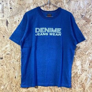 DENIME インディゴ デニム 半袖 Tシャツ L ドゥニーム JEANS WEAR