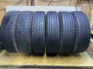 225/90R17.5（127/125L）M+S ブリヂストン V-STEEL MIX M800 中古6本 ミックス　2020年製 バリ山　225/90R17.5