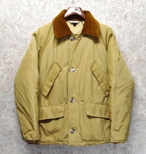 【70’s】ビンテージ【ウールリッチ】WOOLRICH【襟コーデュロイ】【ベージュ】【ダウンジャケット】【サイズM】DC1104-50-DC21