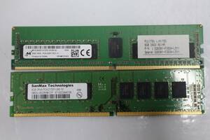 E7678 Y ( 8GB ×２枚 計16GB) MICRON 8GB 1RX4 PC4-2400T-RC1-11 & SanMax 8GB 2Rx8 PC4-2133P-UB0-10 ノートパソコン用メモリ