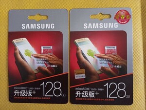 【新品未使用】SAMSUNG　サムスン　microSDXC 128GB　EVO Plus　100MB/秒　UHS-1　4K対応　2個セット 