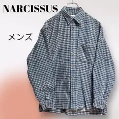 【NARCISSUS】ナルシス カジュアルシャツ (L) チェック柄 メンズ