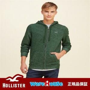 【 送料無料】S サイズ　ホリスター フルジップパーカー 緑 グリーン　Iconic Full-Zip Hoodie アメカジ インポート 