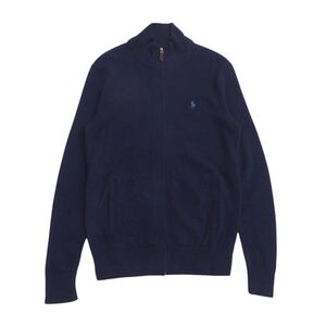 TH4601 ポロラルフローレン/POLO RALPH LAUREN メンズXS ジップアップ ニットカーディガン ニットジャケット ネイビー系 紺