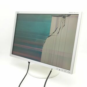 ★電源ケーブル付き/液晶割れあり★ NEC MultiSync EA221WMe-C 22インチ 中古 液晶モニター (7438)