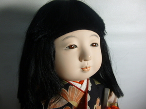 市松人形　女の子　銘　松菊　日本人形　高さ約43.5ｃｍ　