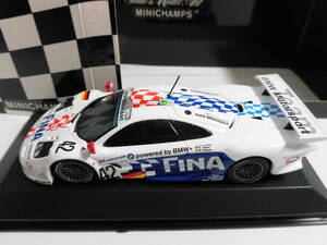 マクラーレンF1　GTR　BMW　V12　ルマン　ビンケルホック/マルティニ/チェコット　【PMA　1/43　ミニチャンプス　ミニカー】　FINA