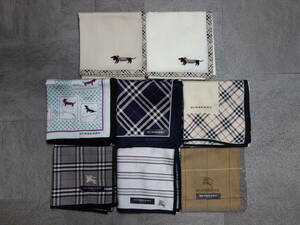 D36/Burberry/バーバリー/コットンハンカチ/8枚セット/未使用品/まとめ売り/お買い得/メンズ/レディース/