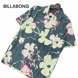 BILLABONG ビラボン 春夏 半袖 【花柄 フラワー】 アロハ シャツ Sz.M　メンズ　C4T03997_4#A