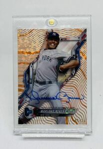 【ファーストナンバー】2018 Topps High Tek Mariano Rivera Autograph Orange オレンジパラレル 25枚限定 ヤンキース