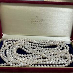 本真珠 御木本真珠店 ミキモト パール ネックレス 5.5-6.0mm 240cm ロングネックレスMIKIMOTO