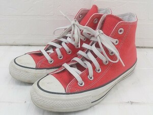 ◇ CONVERSE 1CL224 ALL STAR 100 HUGEPATCH HI スニーカー シューズ サイズ24cm レッド レディース P