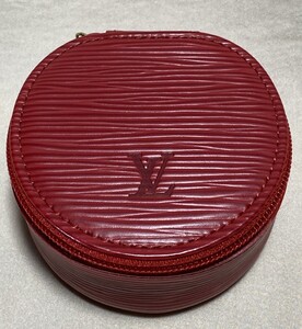 正規店　未使用　極美品 ルイヴィトン LOUIS VUITTON エピ ジュエリーポーチ　ケース　BOX レッド　赤　メッセージカード付き