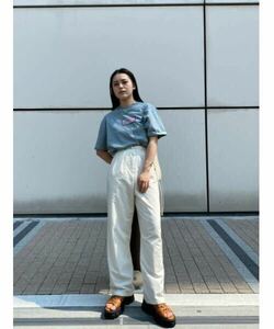 moussy WAIST BELTED STRAIGHT PANTS 2 アイボリー